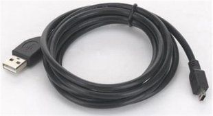 Кабель Cablexpert USB - miniUSB V 2.0 (M/M), 1.8 м, чорний (CCP-USB2-AM5P-6) CCP-USB2-AM5P-6 фото