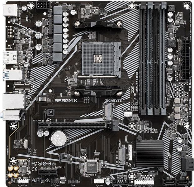 Материнська плата Gigabyte B550M K Socket AM4 458816 фото