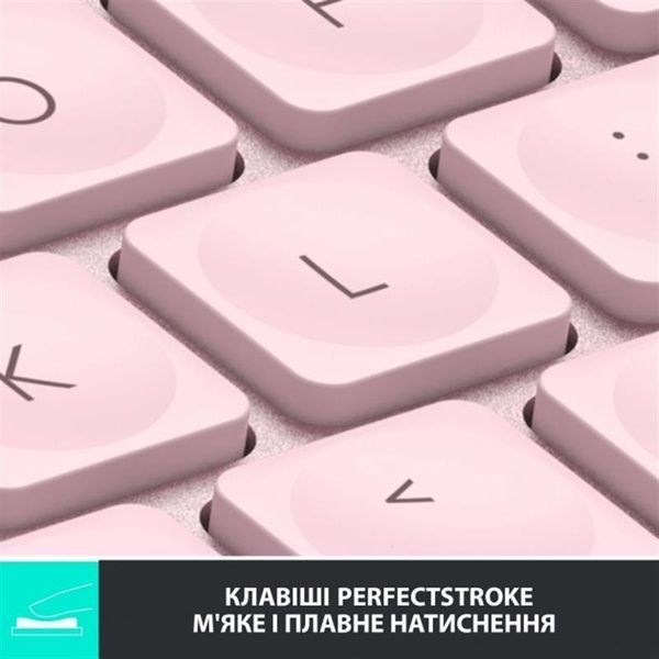 Клавіатура бездротова Logitech MX Keys Mini Wireless Illuminated UA Rose (920-010500) 435533 фото