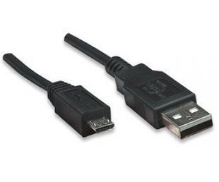 Кабель Atcom USB - micro USB V 2.0 (M/M), 0.8 м, чорний (9174) пакет 9174 фото