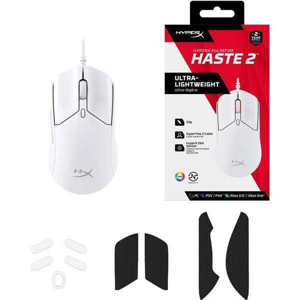 Миша HyperX Pulsefire Haste 2 White (6N0A8AA) 463595 фото