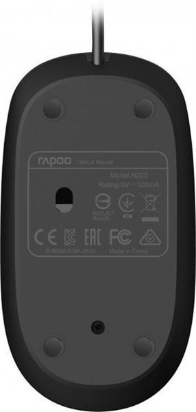 Миша Rapoo N200 Black 480310 фото