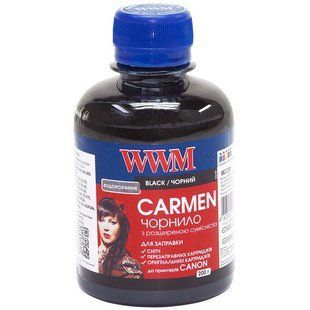 Чорнило WWM Universal Carmen для Сanon серій PIXMA iP/iX/MP/MX/MG Black (CU/B) 200г CU/B фото