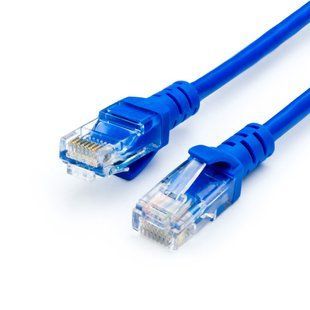Патч-корд литий, UTP, RJ45, Cat.5e, 2m, синій 9161 фото