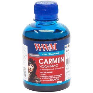 Чорнило WWM Universal Carmen для Сanon серій PIXMA iP/iX/MP/MX/MG Cyan (CU/C) 200г CU/C фото