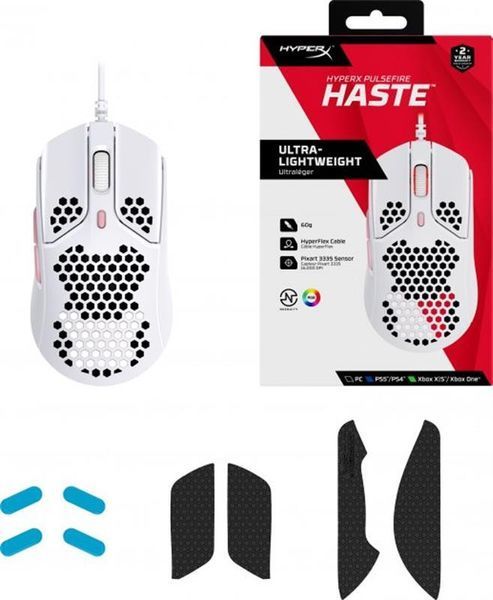 Миша HyperX Pulsefire Haste White/Pink (4P5E4AA) 462408 фото