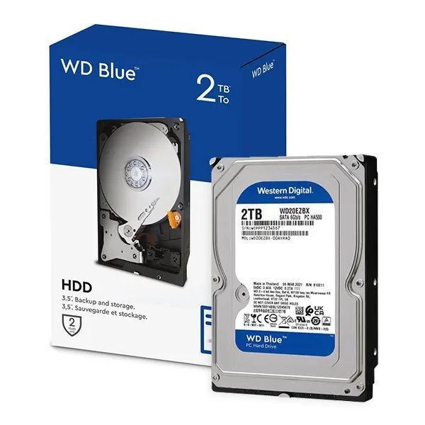 Накопичувач HDD SATA 2.0TB WD Blue 7200rpm 256MB (WD20EZBX) 353747 фото