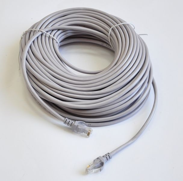 Патч-корд литий, UTP, RJ45, Cat.5e, 25m, сірий 9171 фото